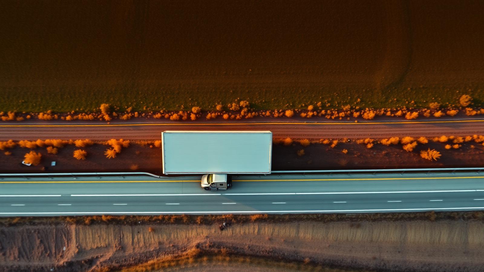 Truck on highway